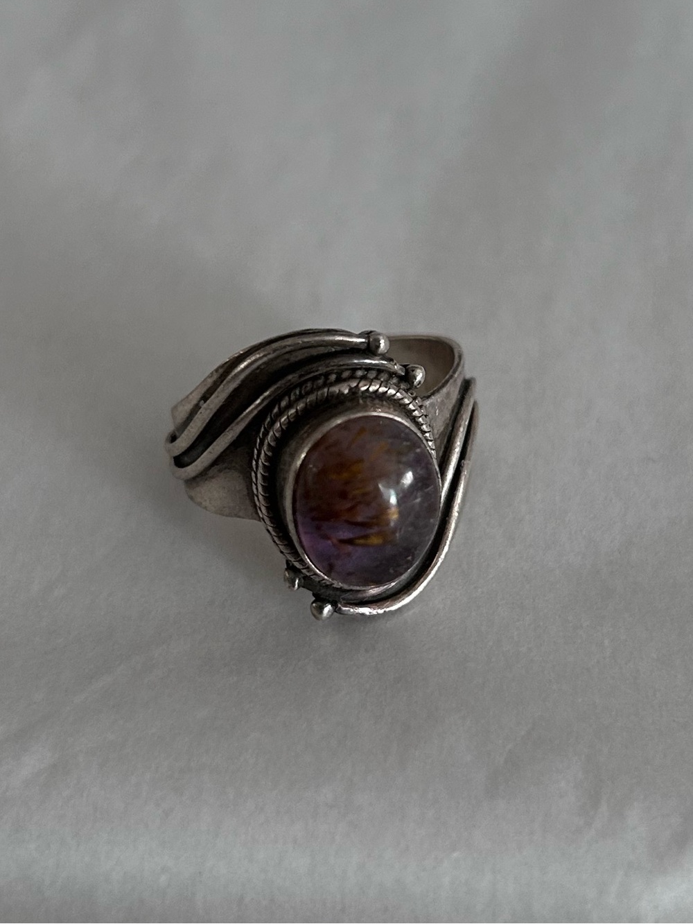 Sterling silver amethyst ring